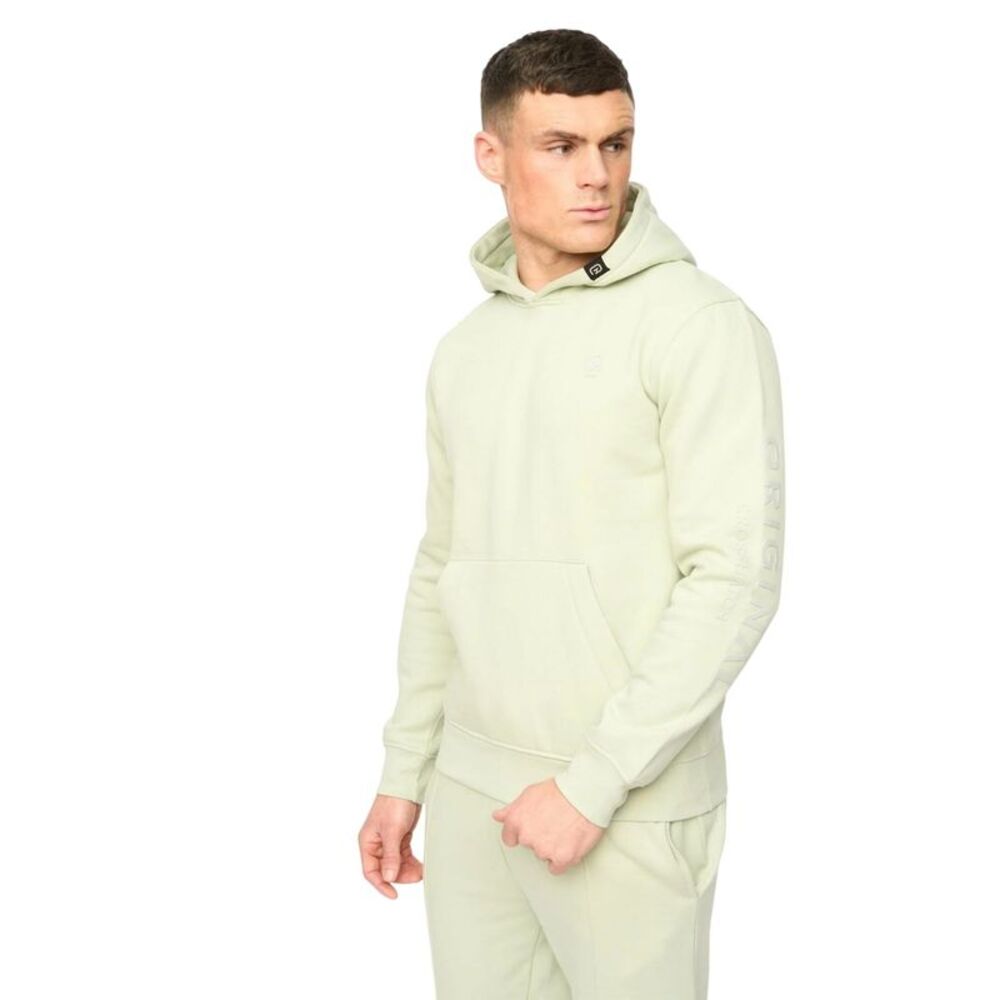 Crosshatch Mens Crufton Hoodie / Light Olive